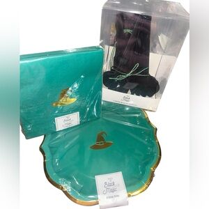 Wicked Inspired Witch Hat Party Plates & Napkins Set Decorations